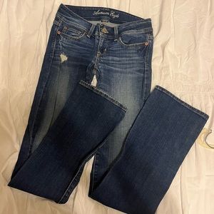 American eagle lightly distressed jeans slim boot